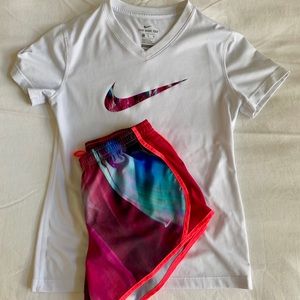 EUC Girls Nike Short & T-shirt Set